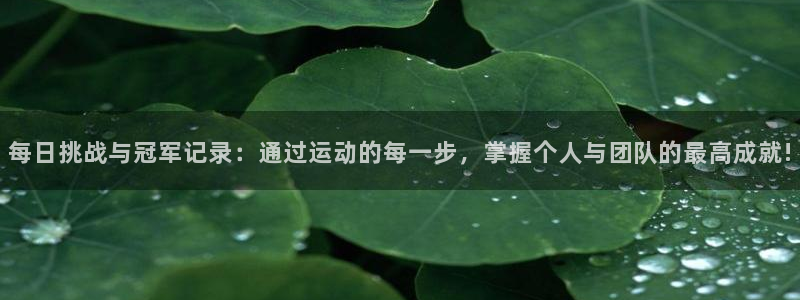 v66体育彩票平台正规吗可靠吗：每日挑战与冠军记录：通过运动的每一步，掌握个人与团队的最高成就!